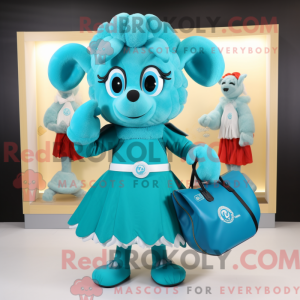 Mascot character of a Cyan...