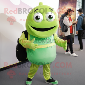 Limegrøn Falafel maskot...