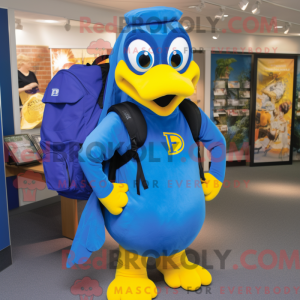 Mascot character of a Blue...