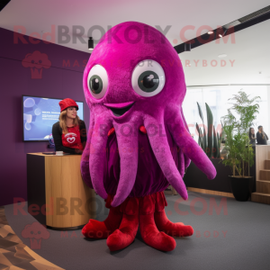 Magenta Kraken mascotte...