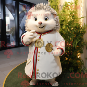 Mascot character of a White...
