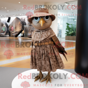 Mascot character of a Brown...