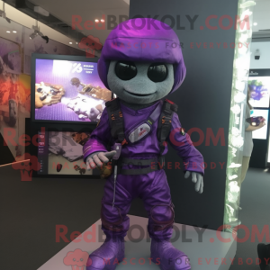 Postava maskota Purple...