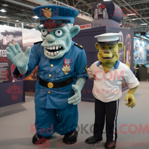 Mascot character of a Navy...