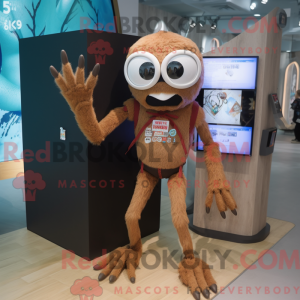 Mascot character of a Brown...