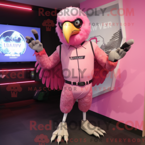 Mascot character of a Pink...