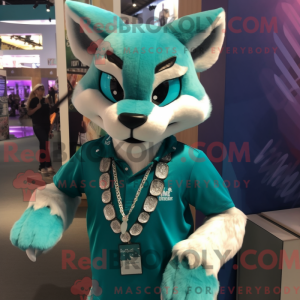 Mascot character of a Teal...