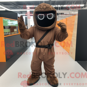 Mascot character of a Brown...