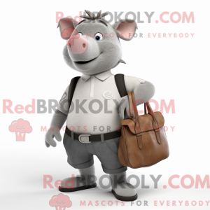 Mascot character of a Gray...