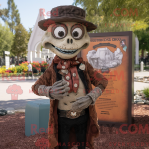 Mascot character of a Brown...