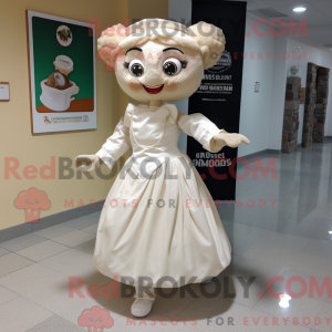 Mascot character of a Beige...