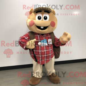 Mascot character of a Tan...