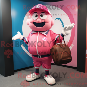 Mascot character of a Pink...