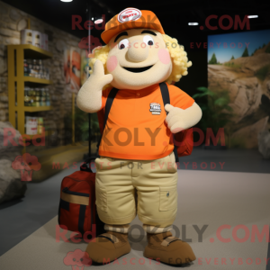Mascot character of a Beige...