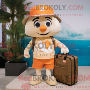 Mascot character of a Beige...