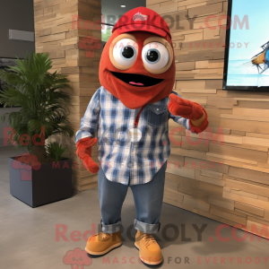 Maskot karakter af en Red...