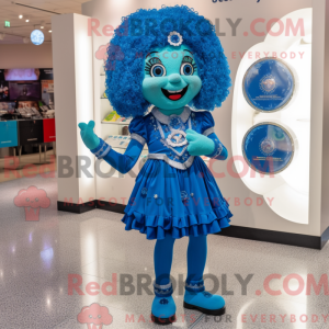 Mascot character of a Blue...