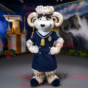 Mascot character of a Navy...