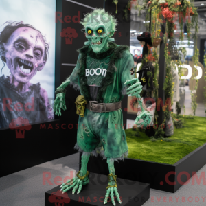 Maskotfigur af en skovgrøn...