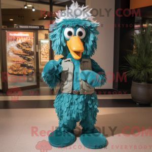 Mascot character of a Teal...