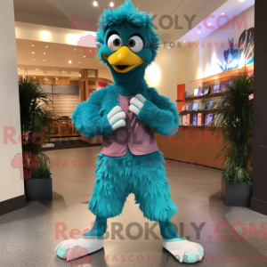 Mascot character of a Teal...