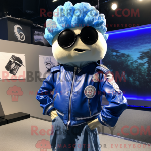Maskottchen einer blauen...
