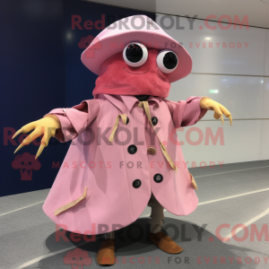 Maskottchen eines rosa...