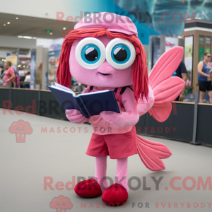 Mascot character of a Pink...