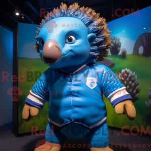 Mascot character of a Blue...