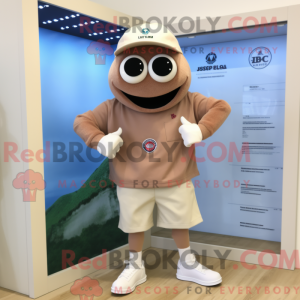 Mascot character of a Tan...