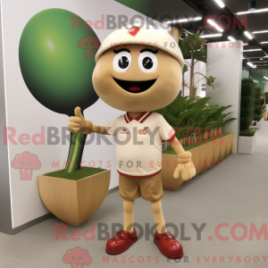 Mascot character of a Tan...
