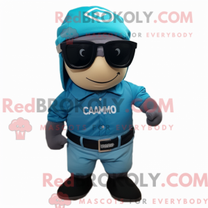 Mascot character of a Cyan...