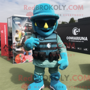 Postava maskota Cyan Para...