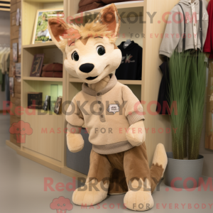 Mascot character of a Beige...
