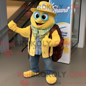 Maskotkarakter af en Yellow...