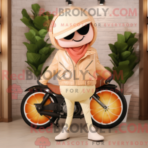 Mascot character of a Beige...
