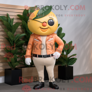 Mascot character of a Beige...