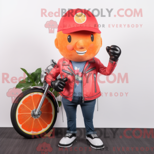 Mascottefiguur van een rode...