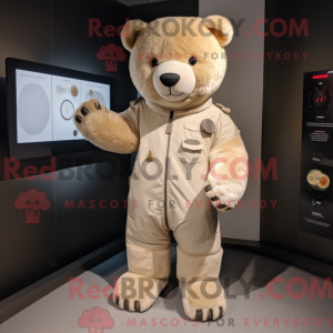Personaje mascota de un oso...