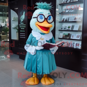 Mascot character of a Teal...