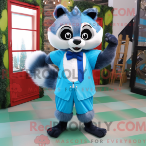 Maskottchen eines blauen...