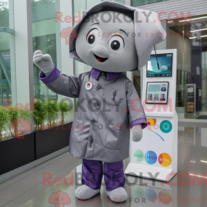 Mascot character of a Gray...