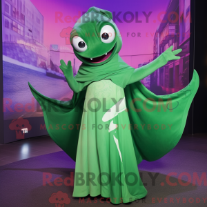 Maskottchen eines grünen...