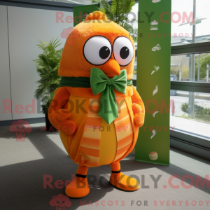 Maskotkarakter af en orange...