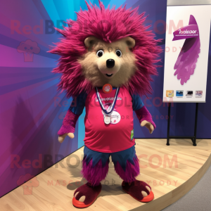 Magenta Porcupine maskot...