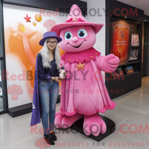 Mascot character of a Pink...