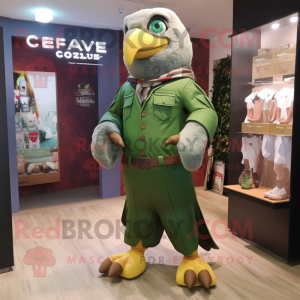 Olive Eagle maskot kostym...