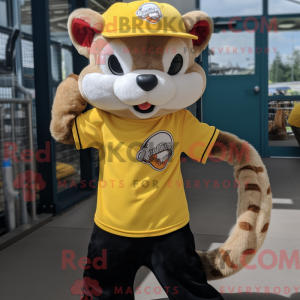 Maskottchen eines gelben...