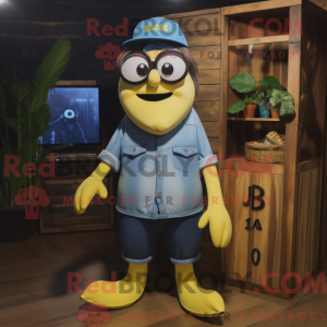 Mascot character of a Blue...