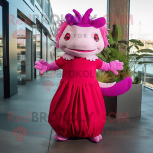 Magenta Axolotls maskot...